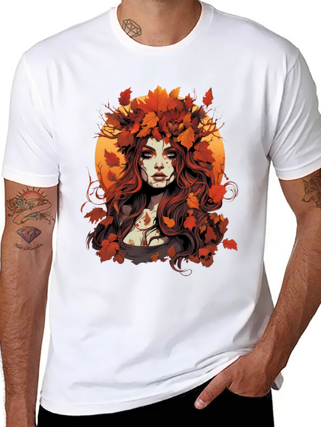 Autumn Maiden Graphic Tee - Mens Black T-Shirt
