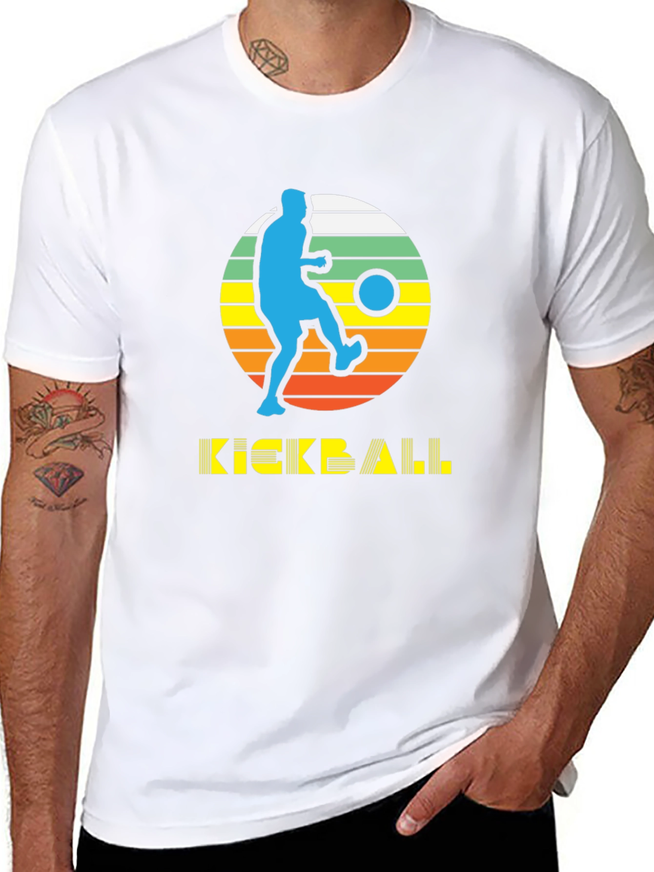 Kickball Player Graphic Tee - Retro Sport Shirt