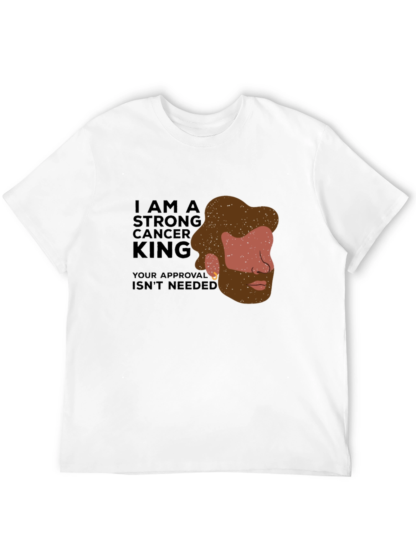 Strong Cancer King Black T-Shirt