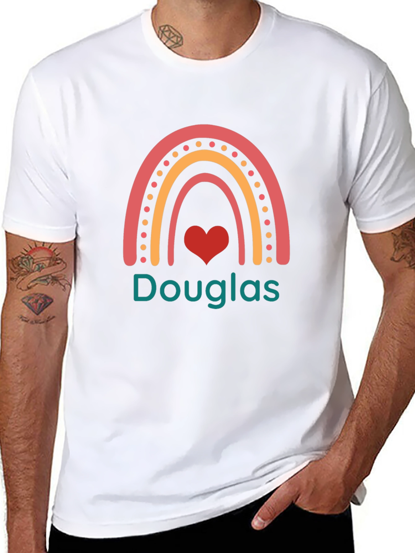 Douglas Rainbow Heart T-Shirt