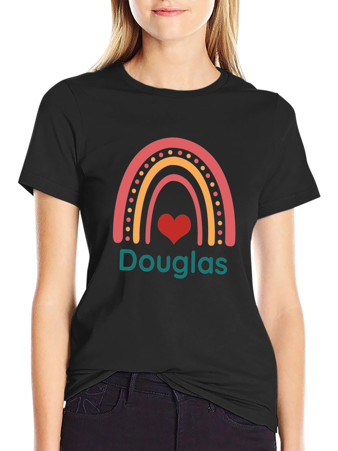 Douglas Rainbow Heart T-Shirt