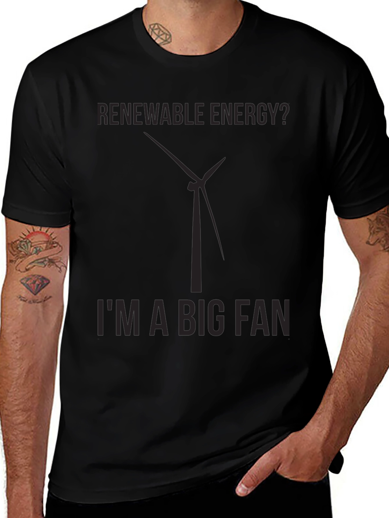 Renewable Energy Fan T-Shirt - Black