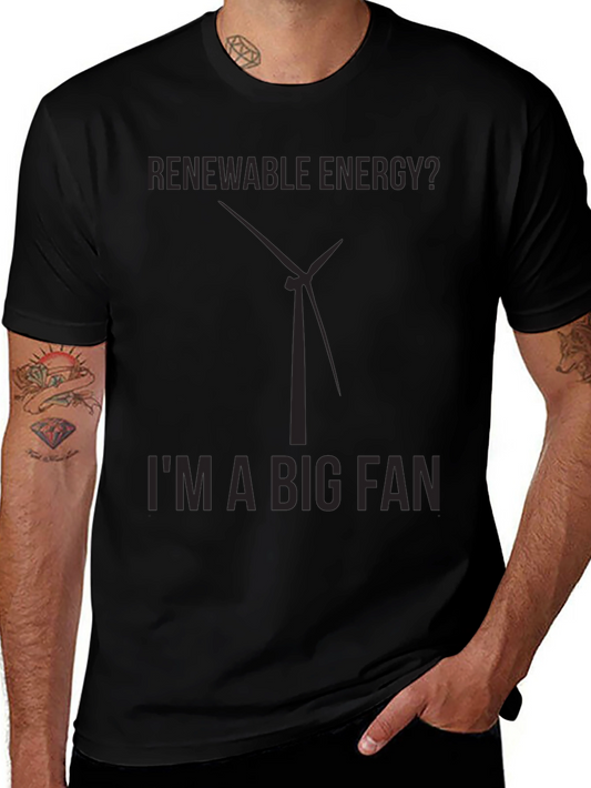 Renewable Energy Fan T-Shirt - Black