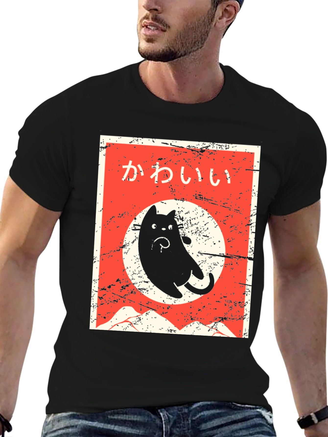 Kawaii Cat T-Shirt: Cute Japanese Style