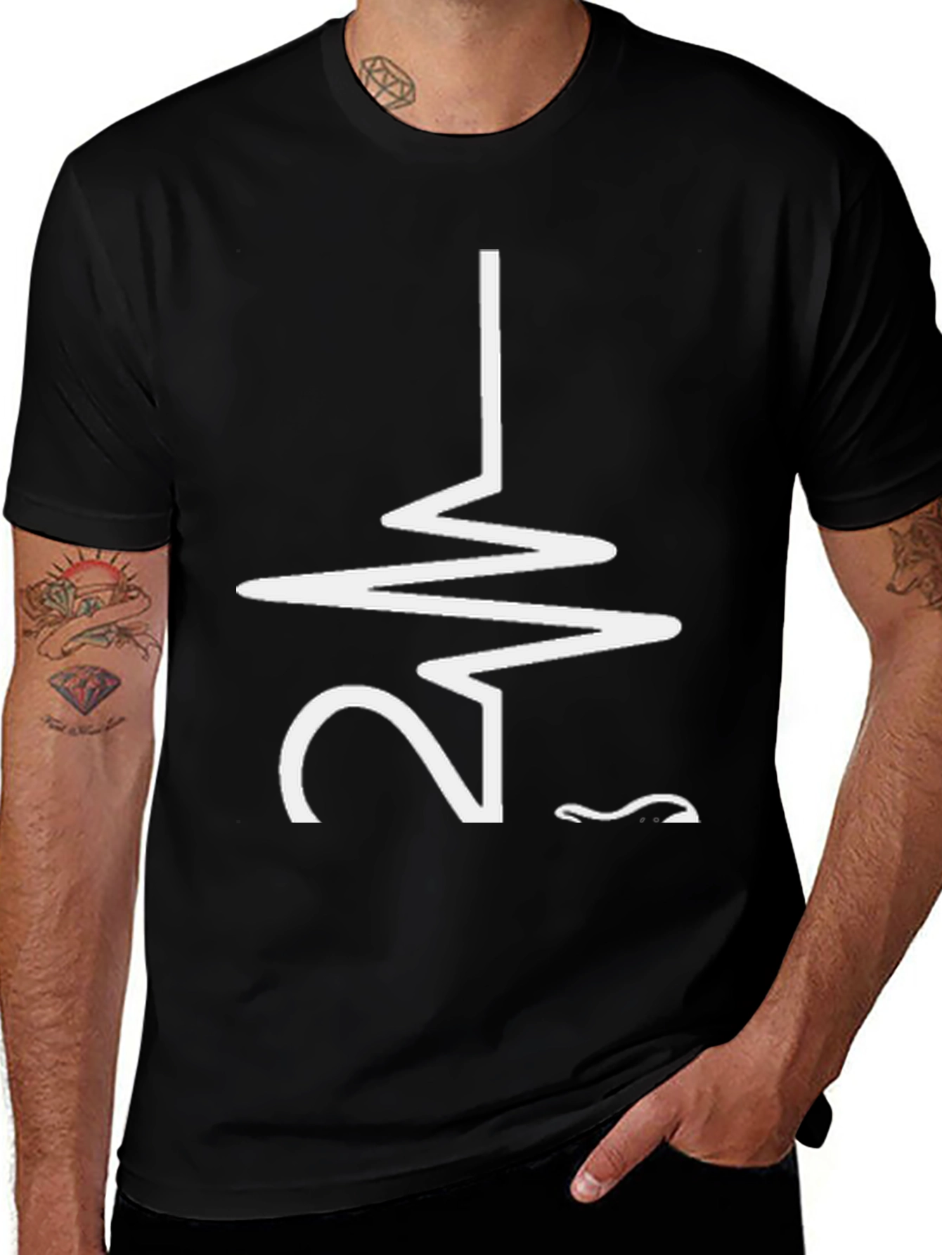 Heartbeat Car Enthusiast T-Shirt - Black