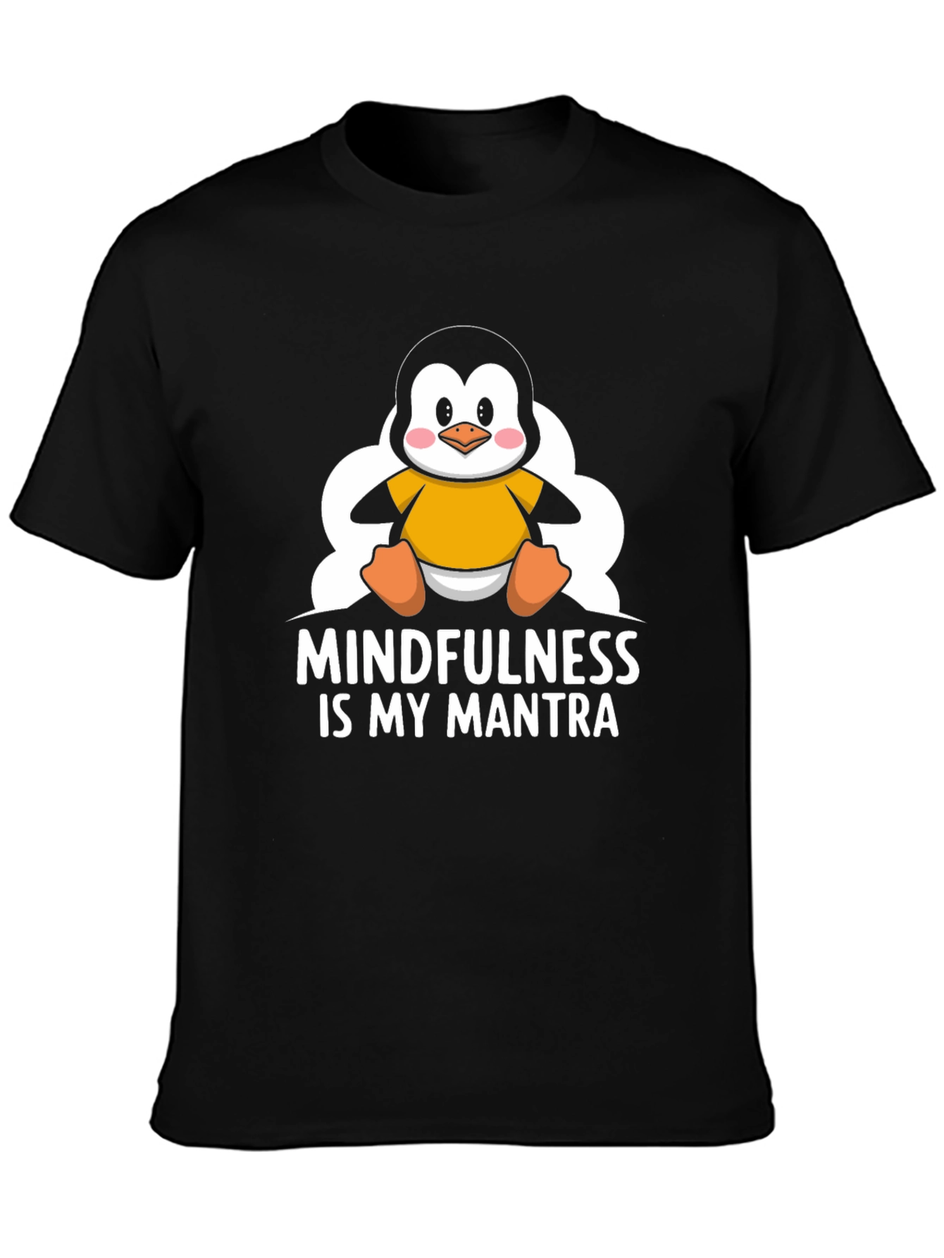Mindfulness Penguin T-Shirt - Relax & Meditate