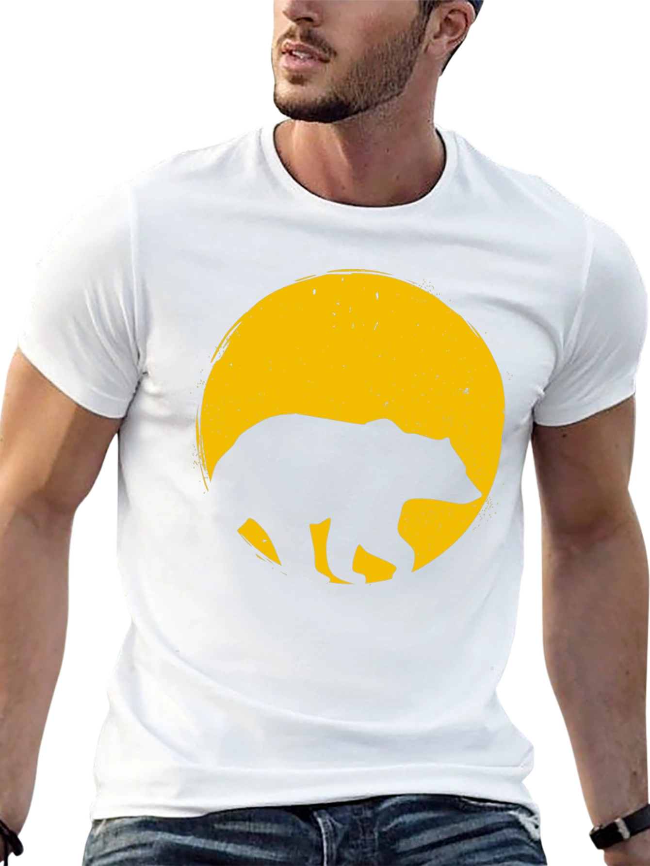 Bear Silhouette Tee - Mens Black T-Shirt