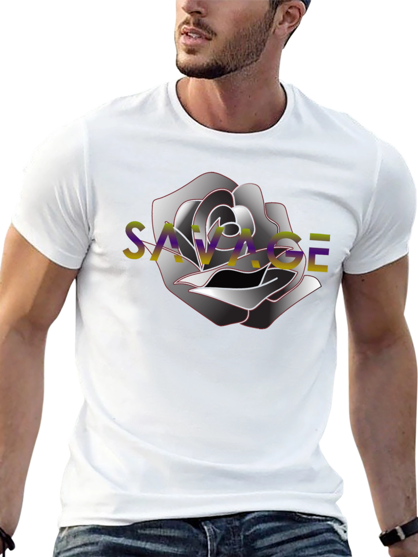 Savage Rose Black T-Shirt