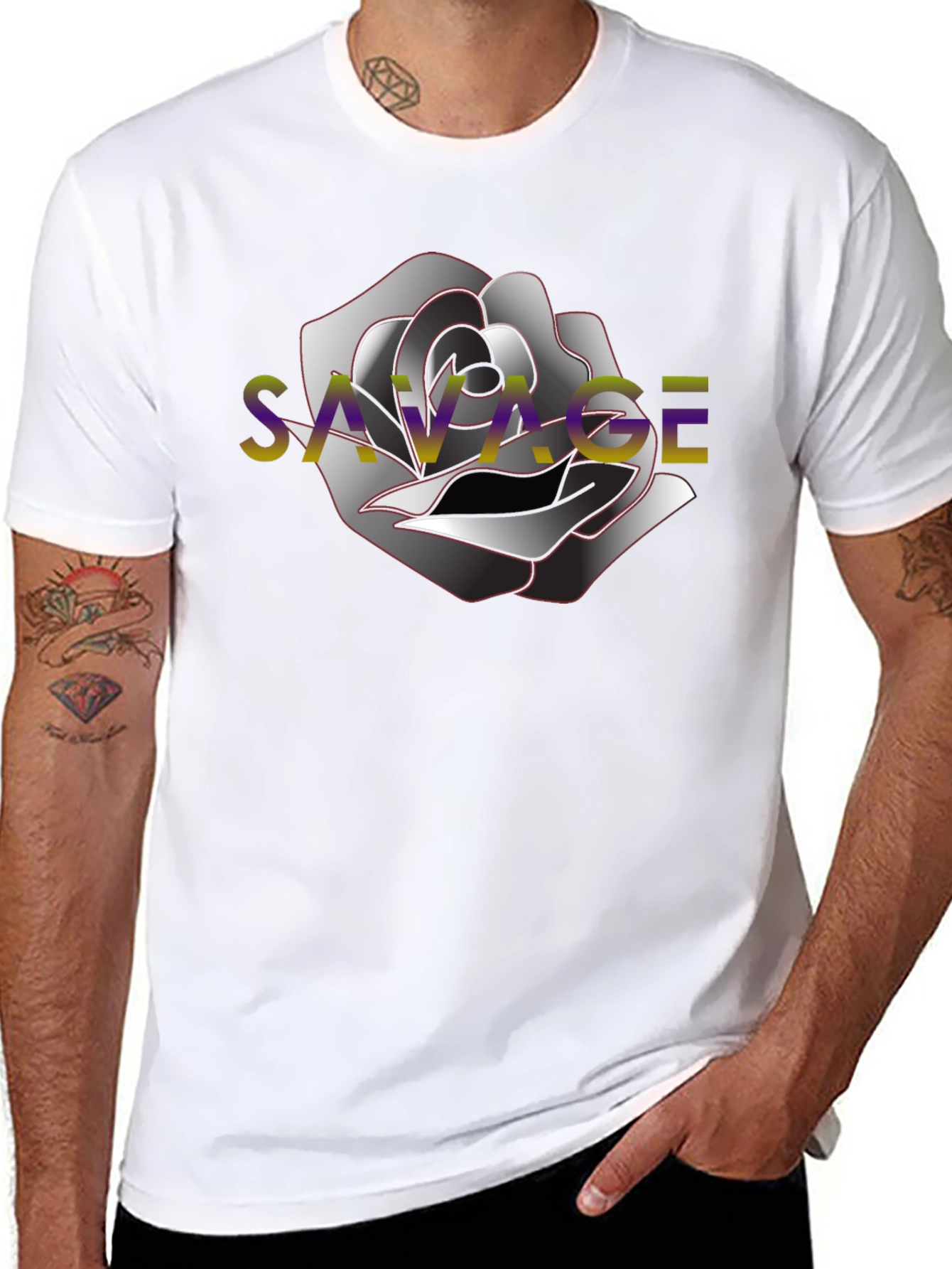 Savage Rose Black T-Shirt