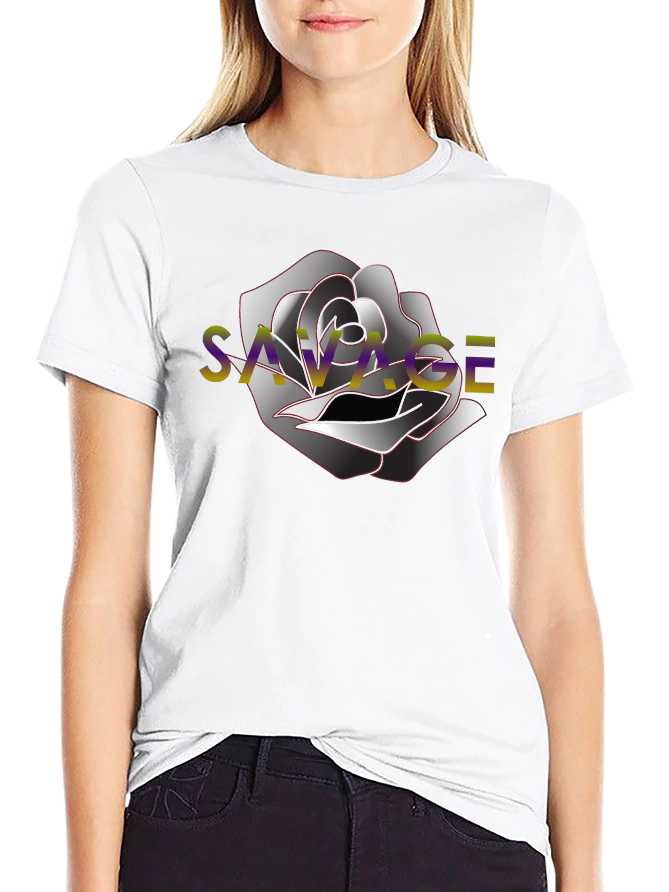 Savage Rose Black T-Shirt