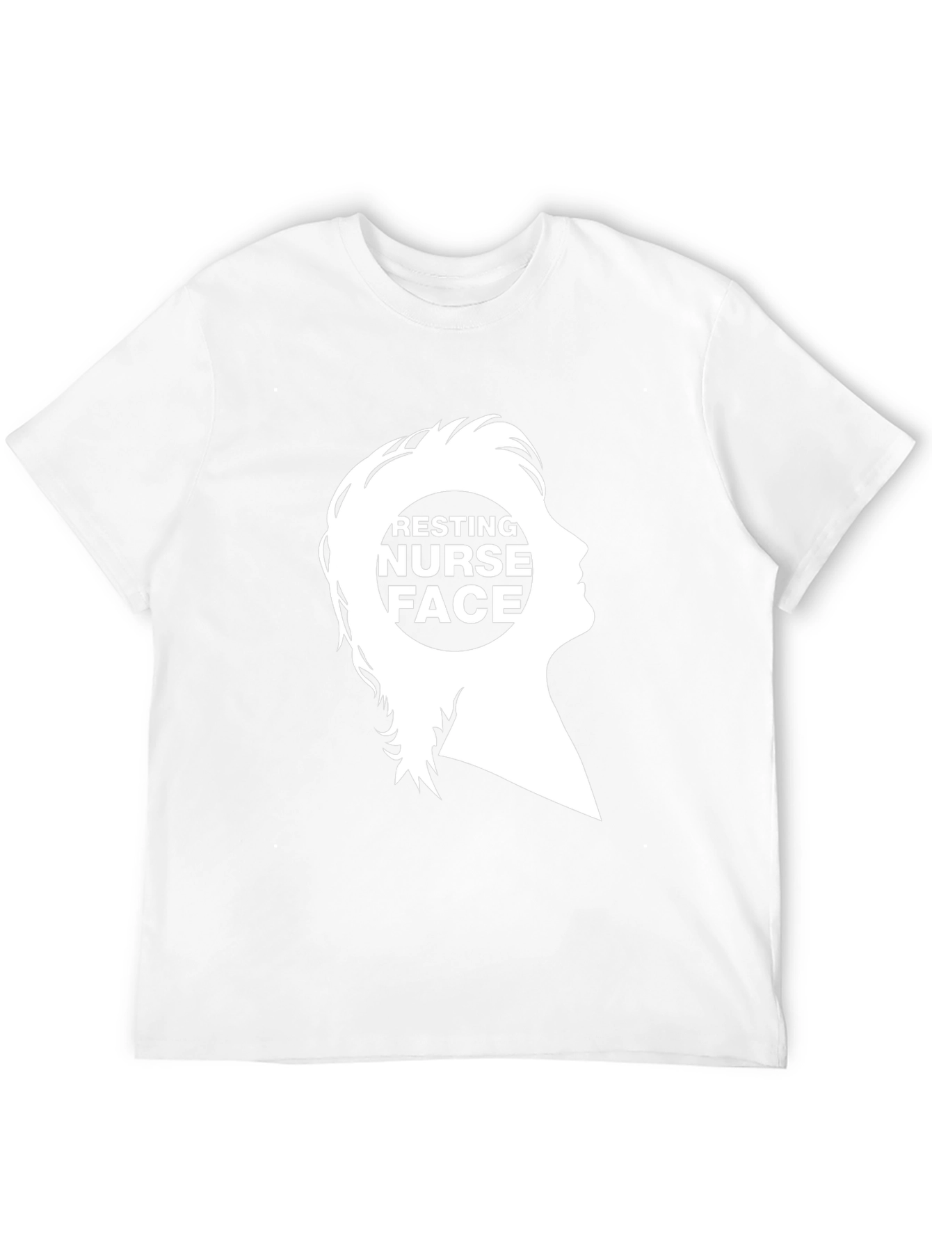 Resting Nurse Face Graphic Tee - Black Cotton T-Shirt