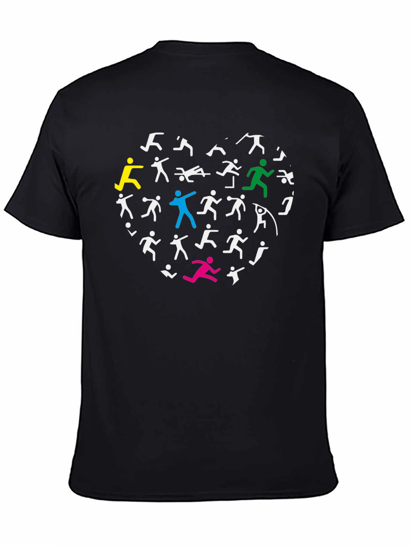 Athletic Heart Graphic T-Shirt - Black