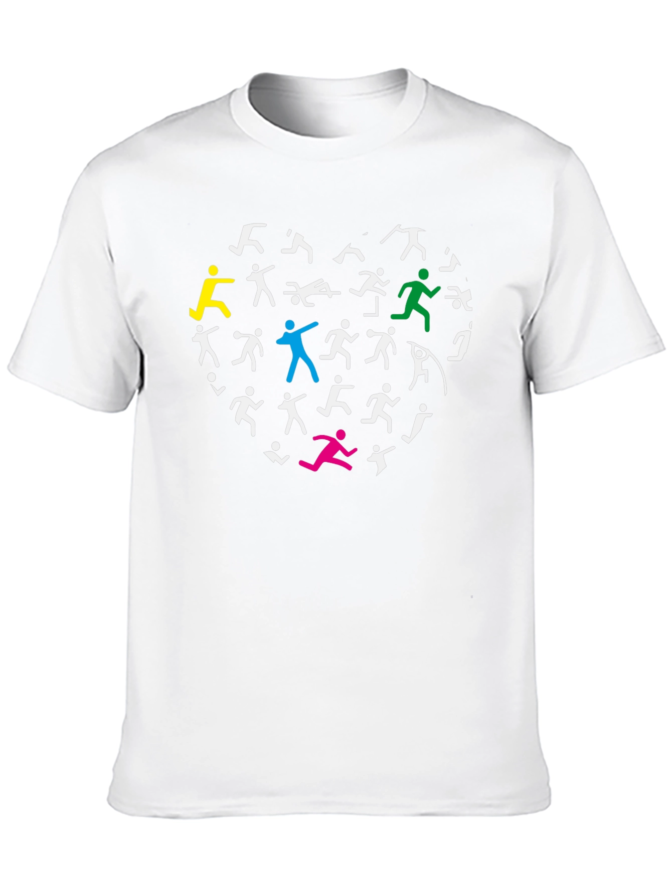 Athletic Heart Graphic T-Shirt - Black