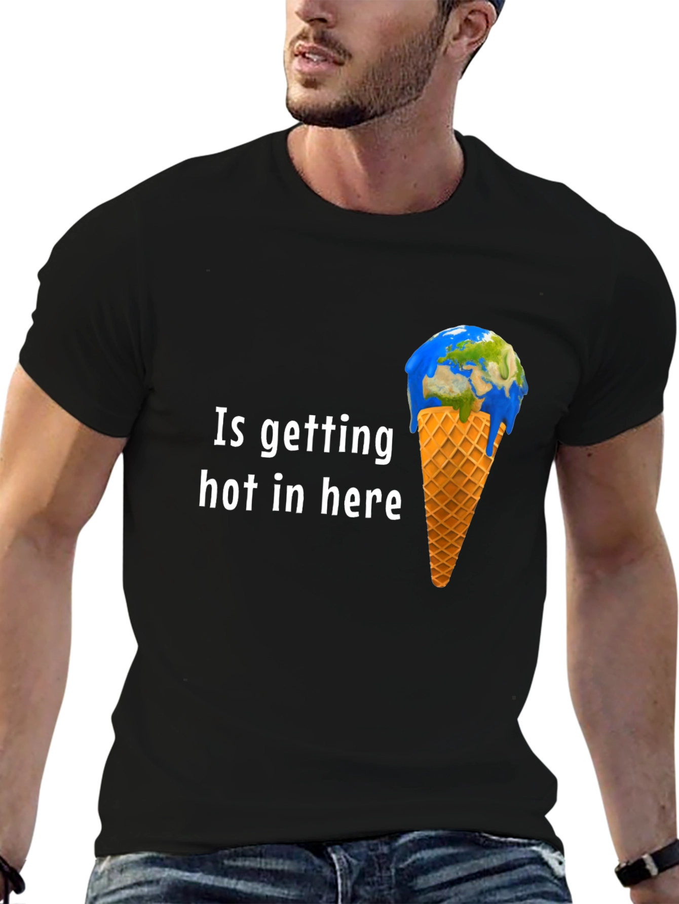 Global Warming T-Shirt - Earth Ice Cream Design
