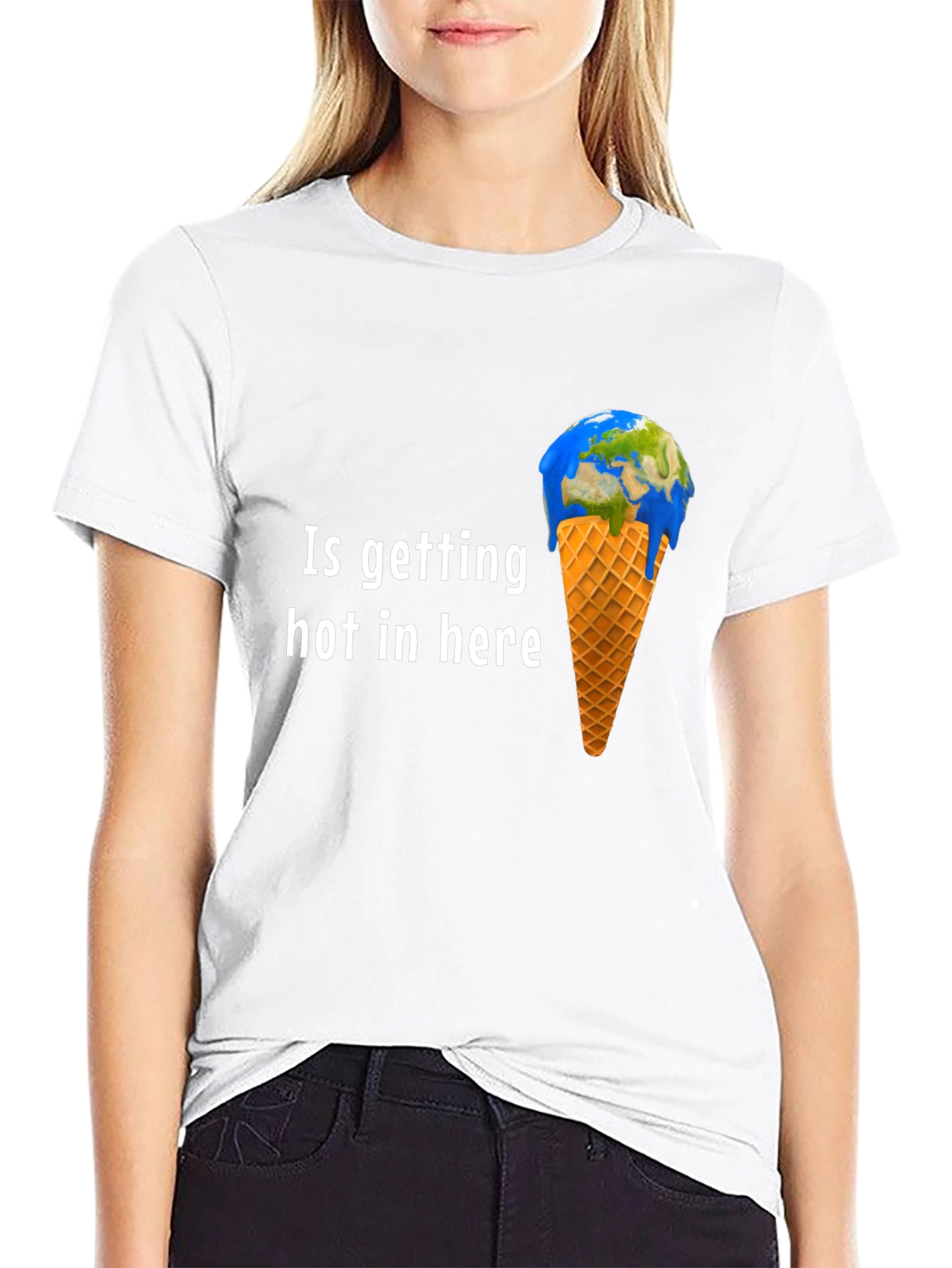 Global Warming T-Shirt - Earth Ice Cream Design