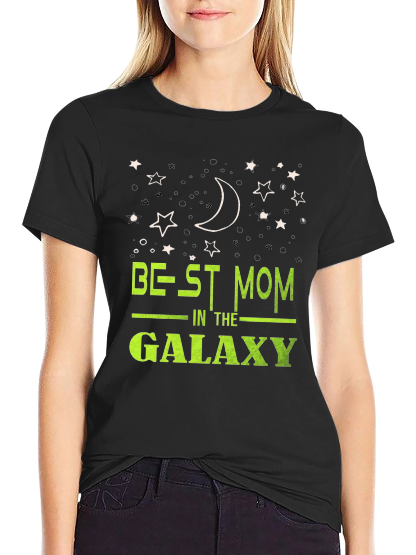 Best Mom in the Galaxy Black T-Shirt