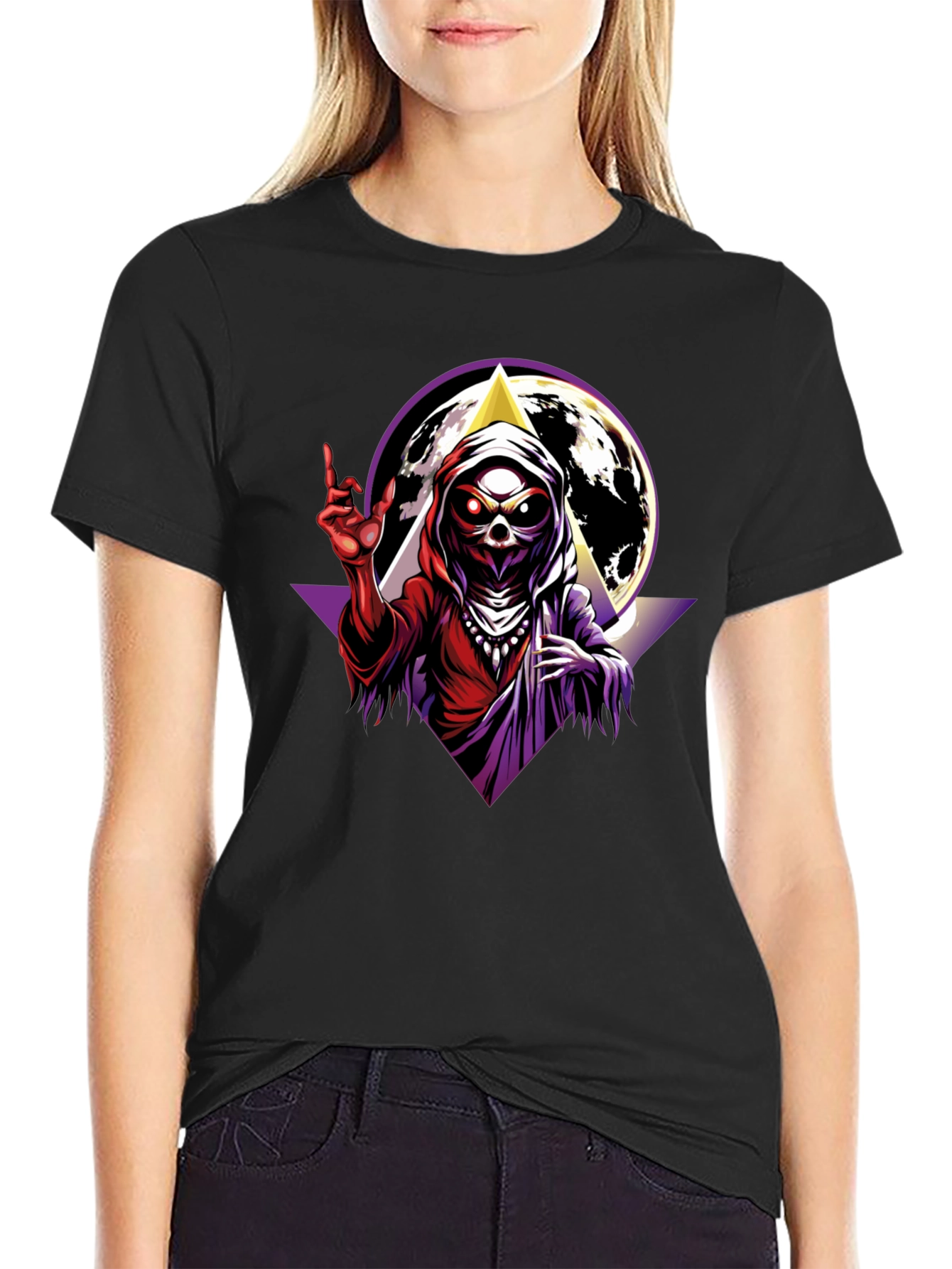Grim Reaper Graphic T-Shirt - Black