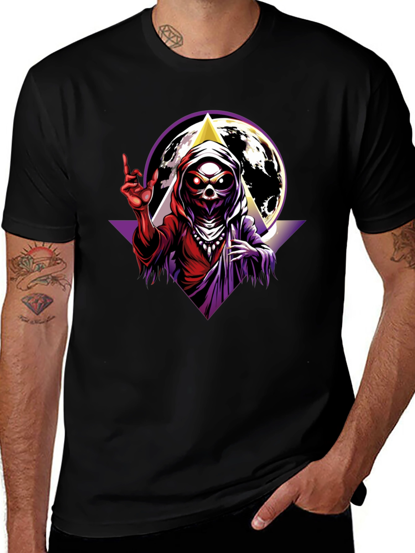 Grim Reaper Graphic T-Shirt - Black