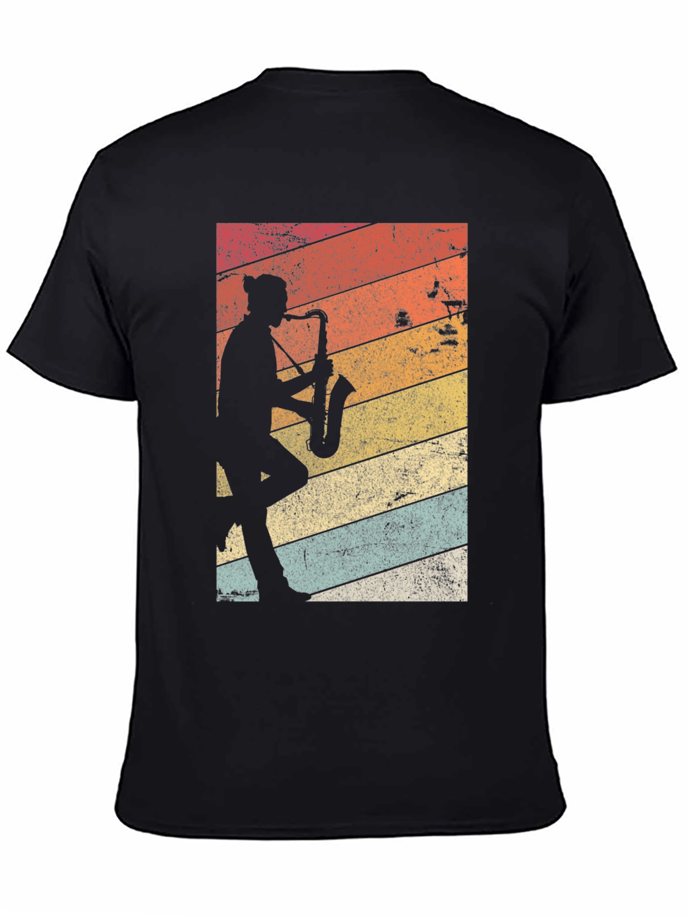 Retro Saxophone Player Graphic Tee