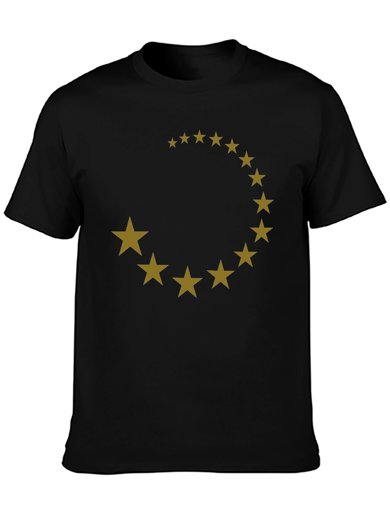Star Circle Graphic Black T-Shirt