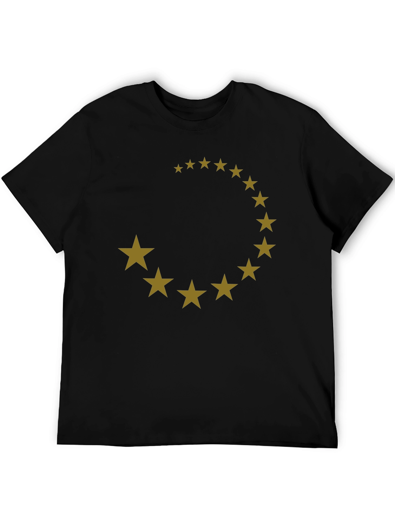 Star Circle Graphic Black T-Shirt