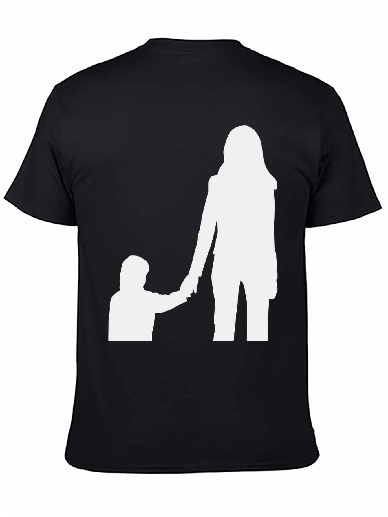 Mother and Child Graphic Tee - Black