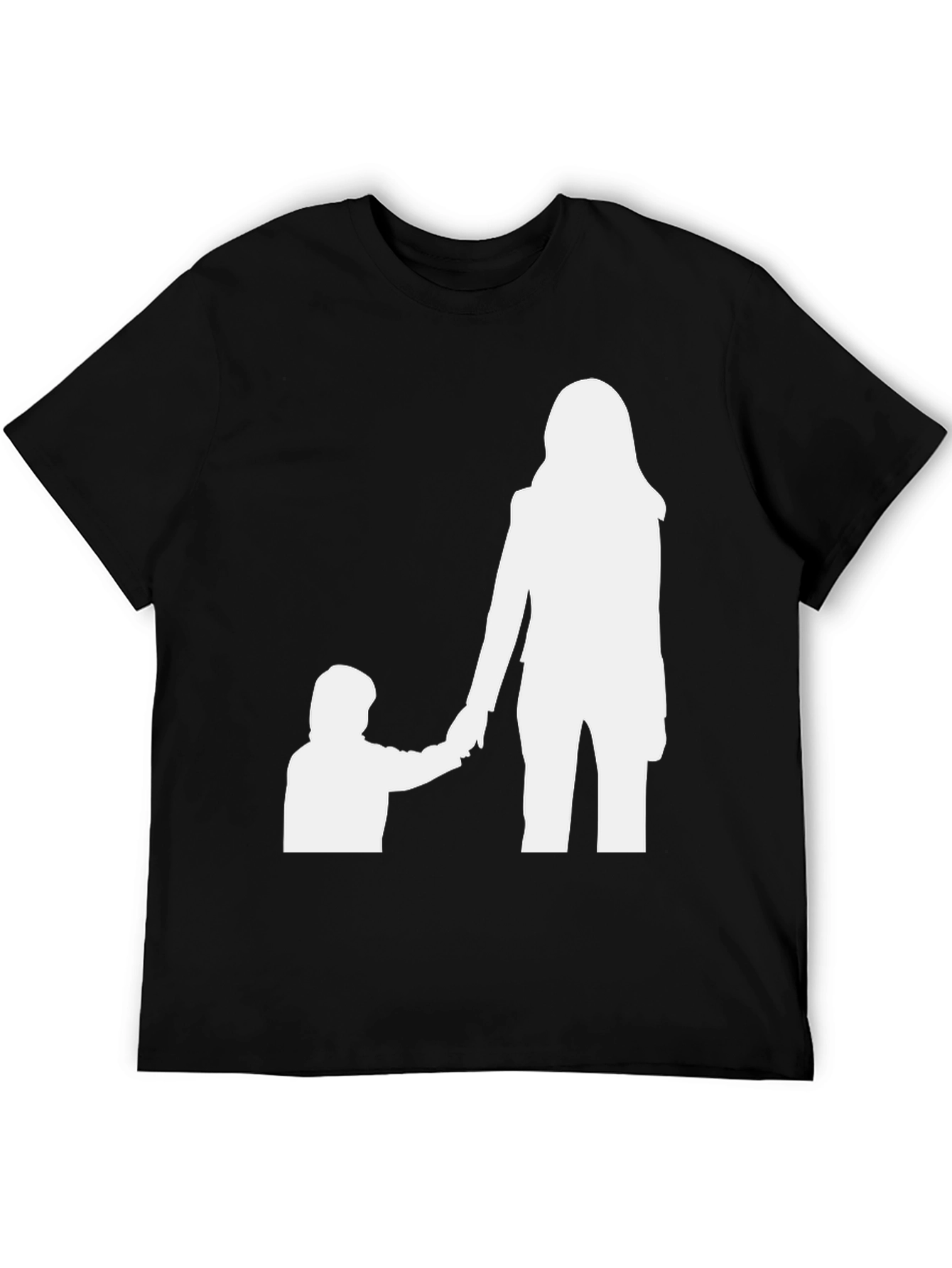 Mother and Child Graphic Tee - Black