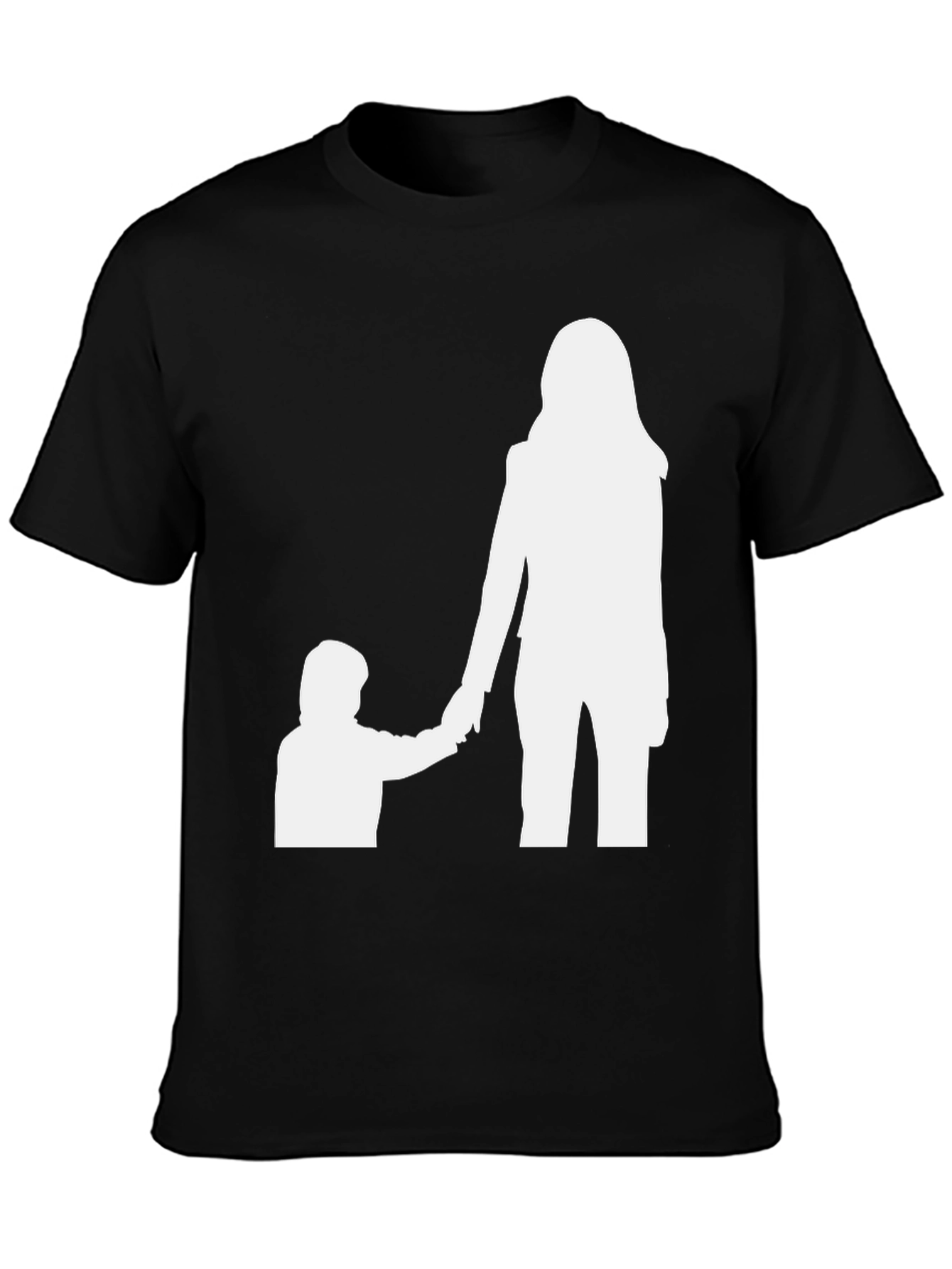 Mother and Child Graphic Tee - Black
