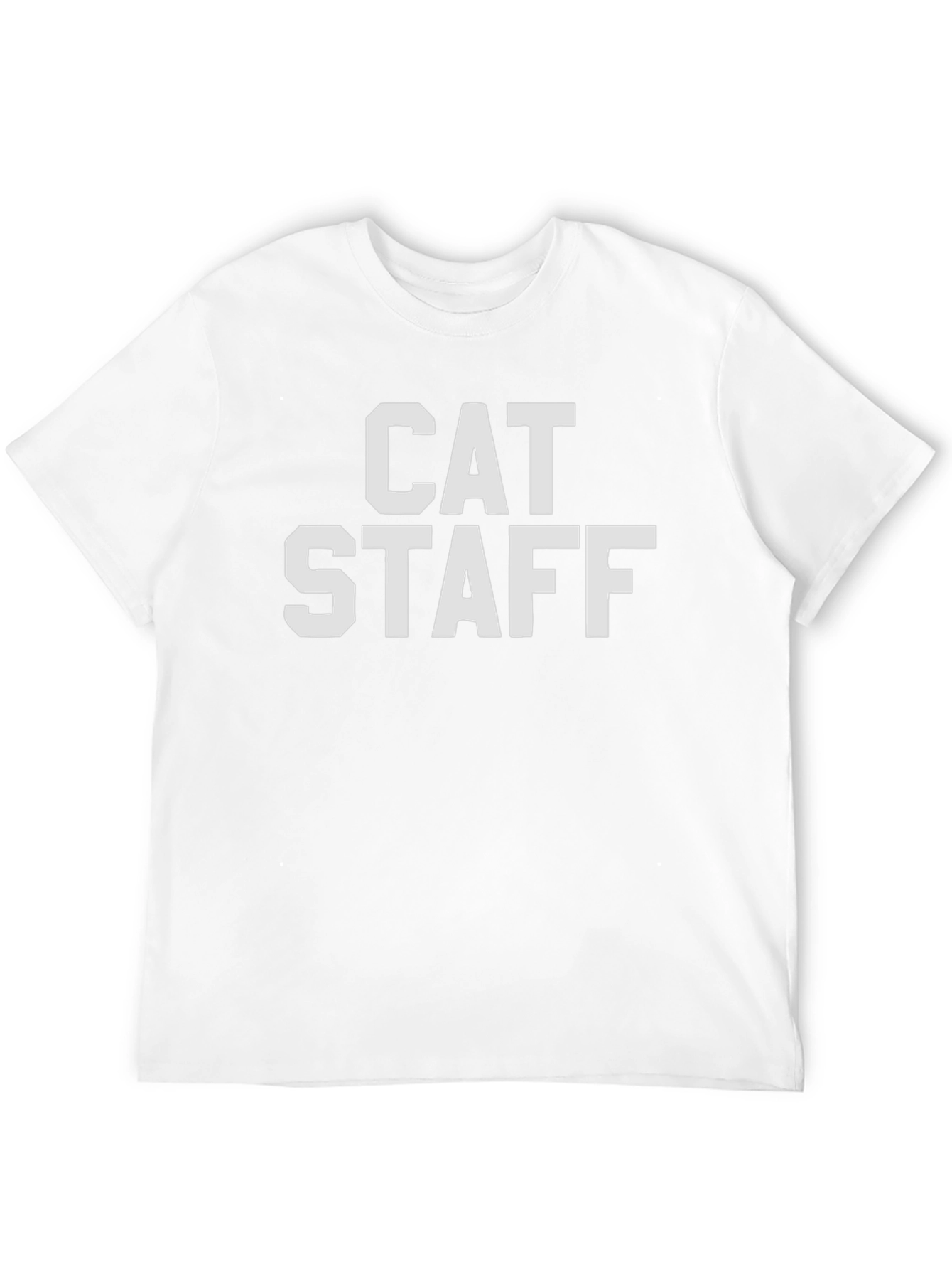 Cat Staff Graphic T-Shirt - Black Casual Tee