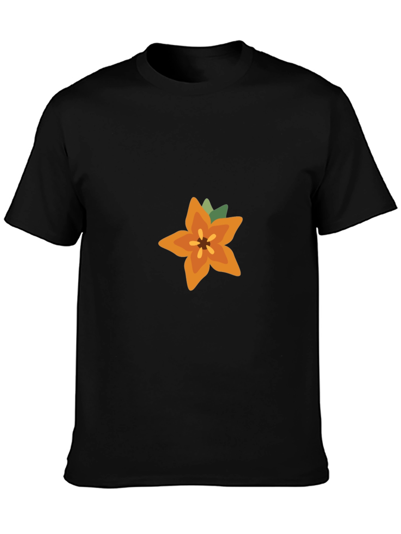 Floral Print Black T-Shirt