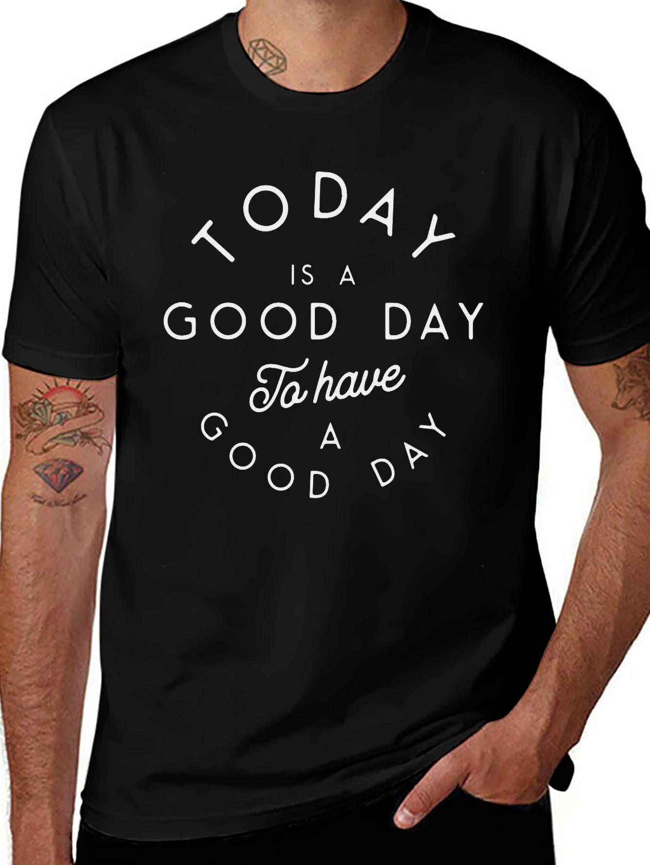 Today is a Good Day Graphic Tee - Black