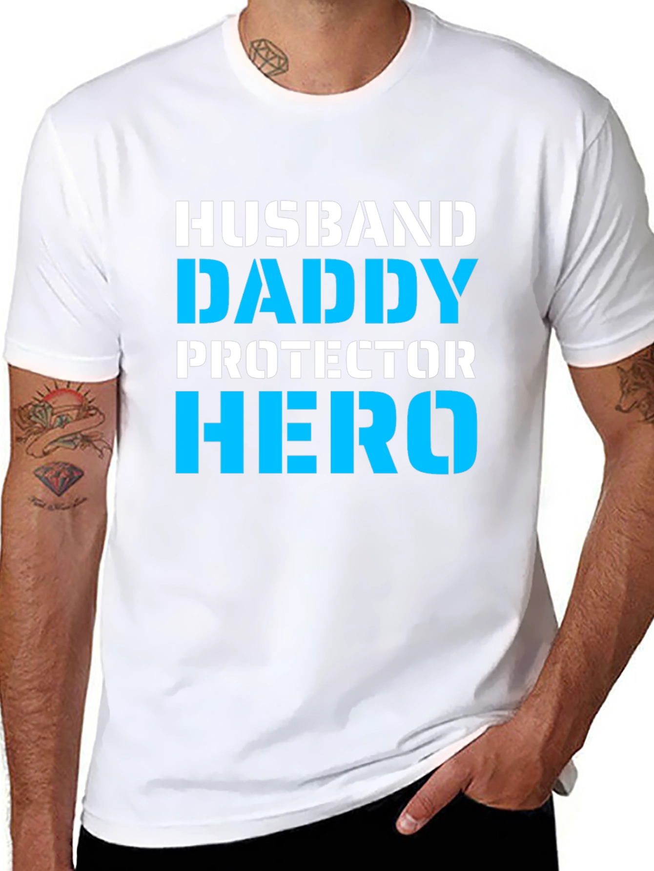 Husband Daddy Hero Graphic T-Shirt