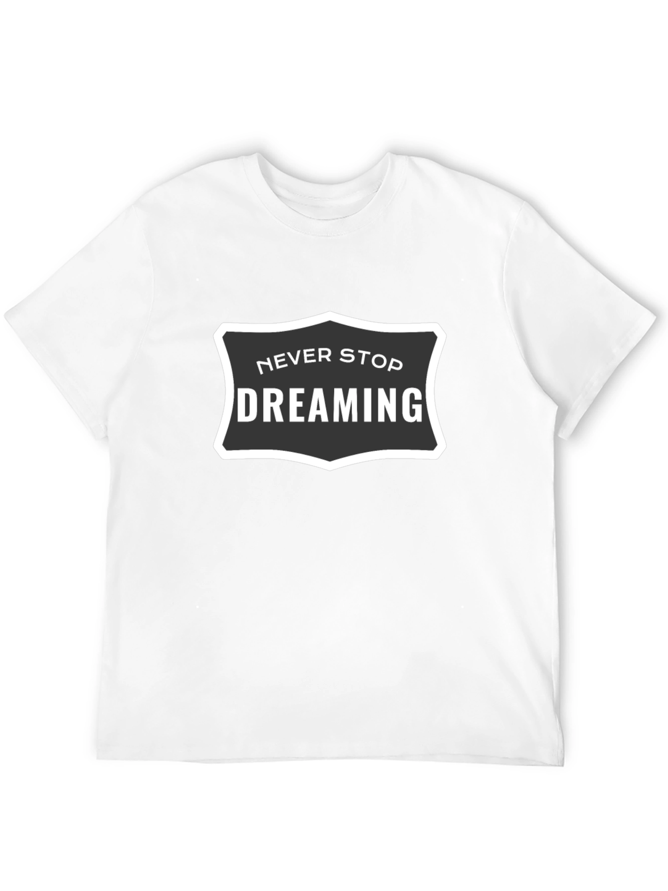 Never Stop Dreaming Black Graphic Tee