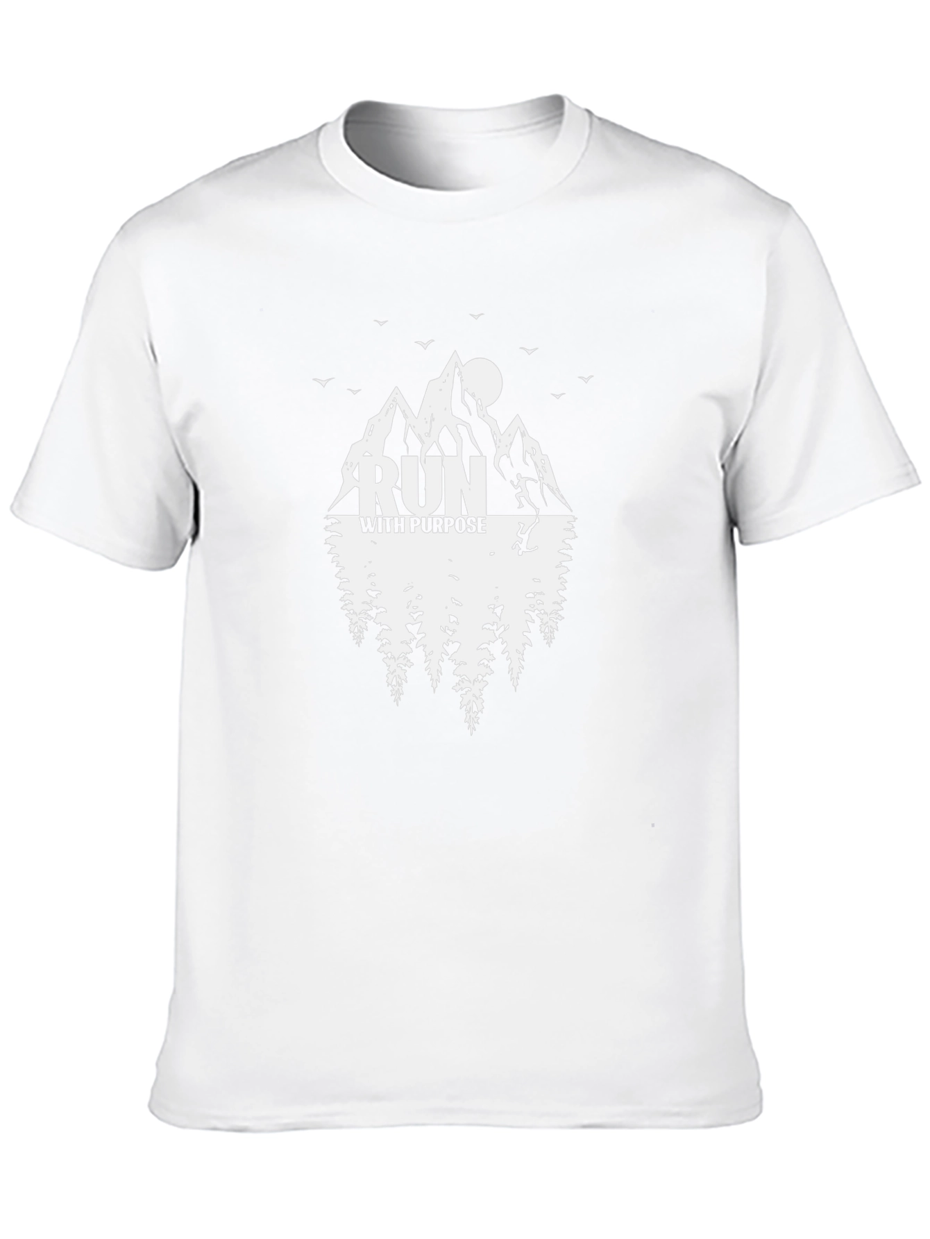 Run With Purpose Graphic Tee - Black Cotton T-Shirt