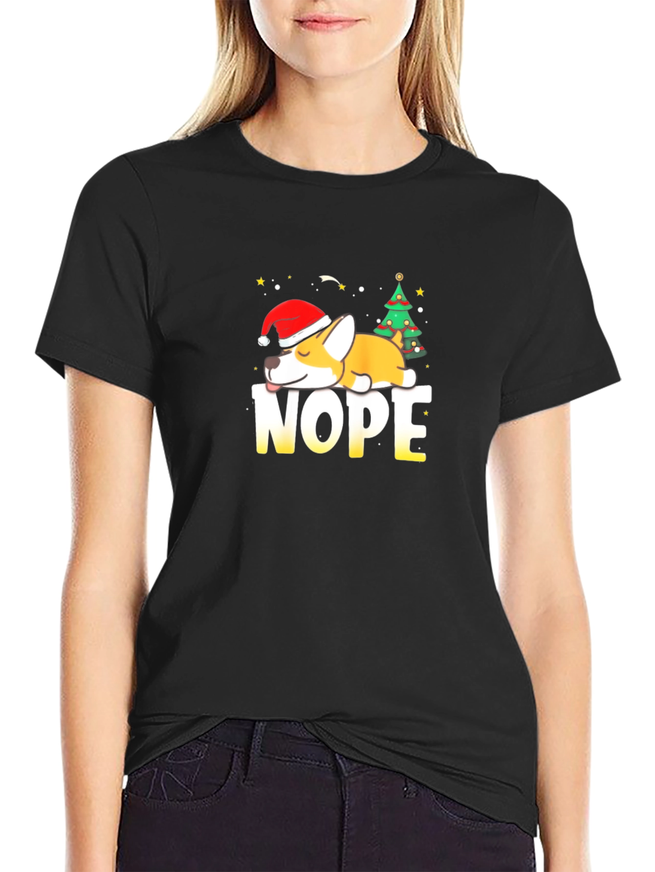 Nope Christmas Dog T-Shirt