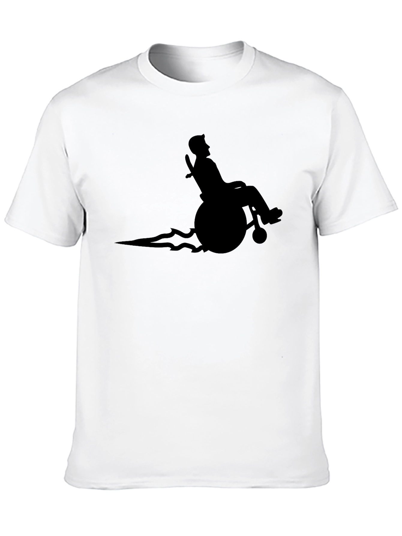 Speedy Wheelchair T-Shirt - Black Graphic Tee