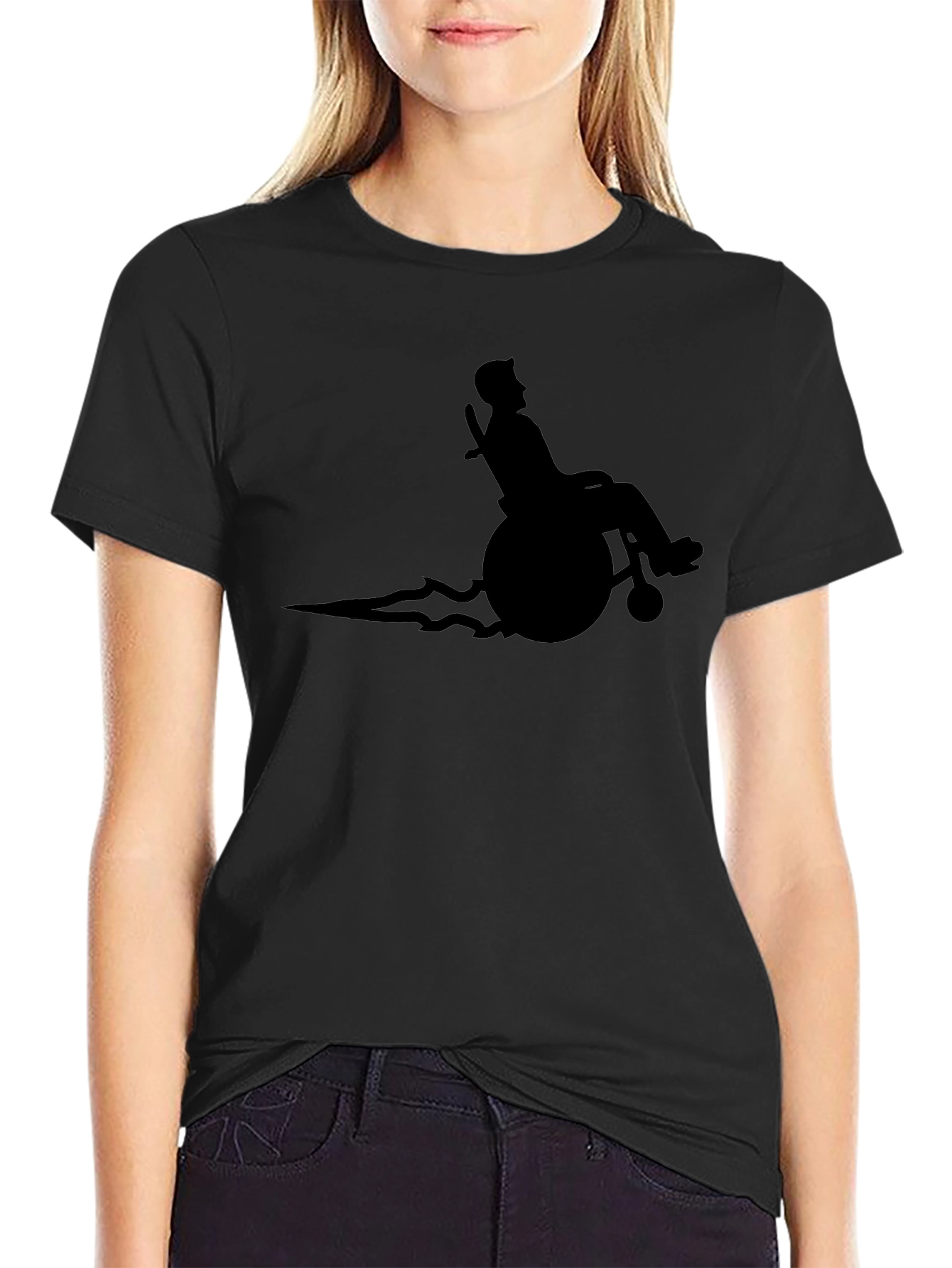 Speedy Wheelchair T-Shirt - Black Graphic Tee
