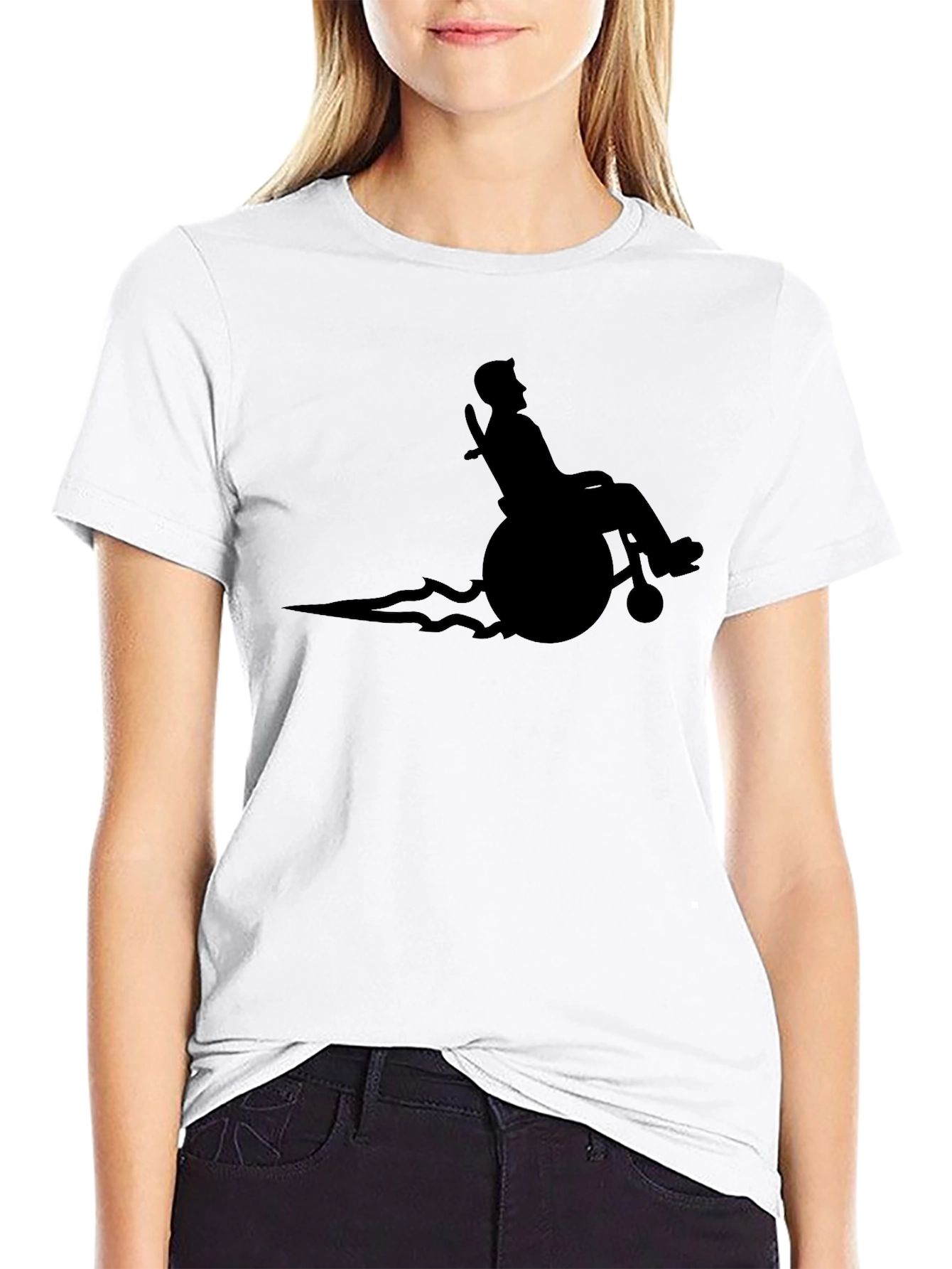 Speedy Wheelchair T-Shirt - Black Graphic Tee