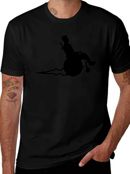 Speedy Wheelchair T-Shirt - Black Graphic Tee