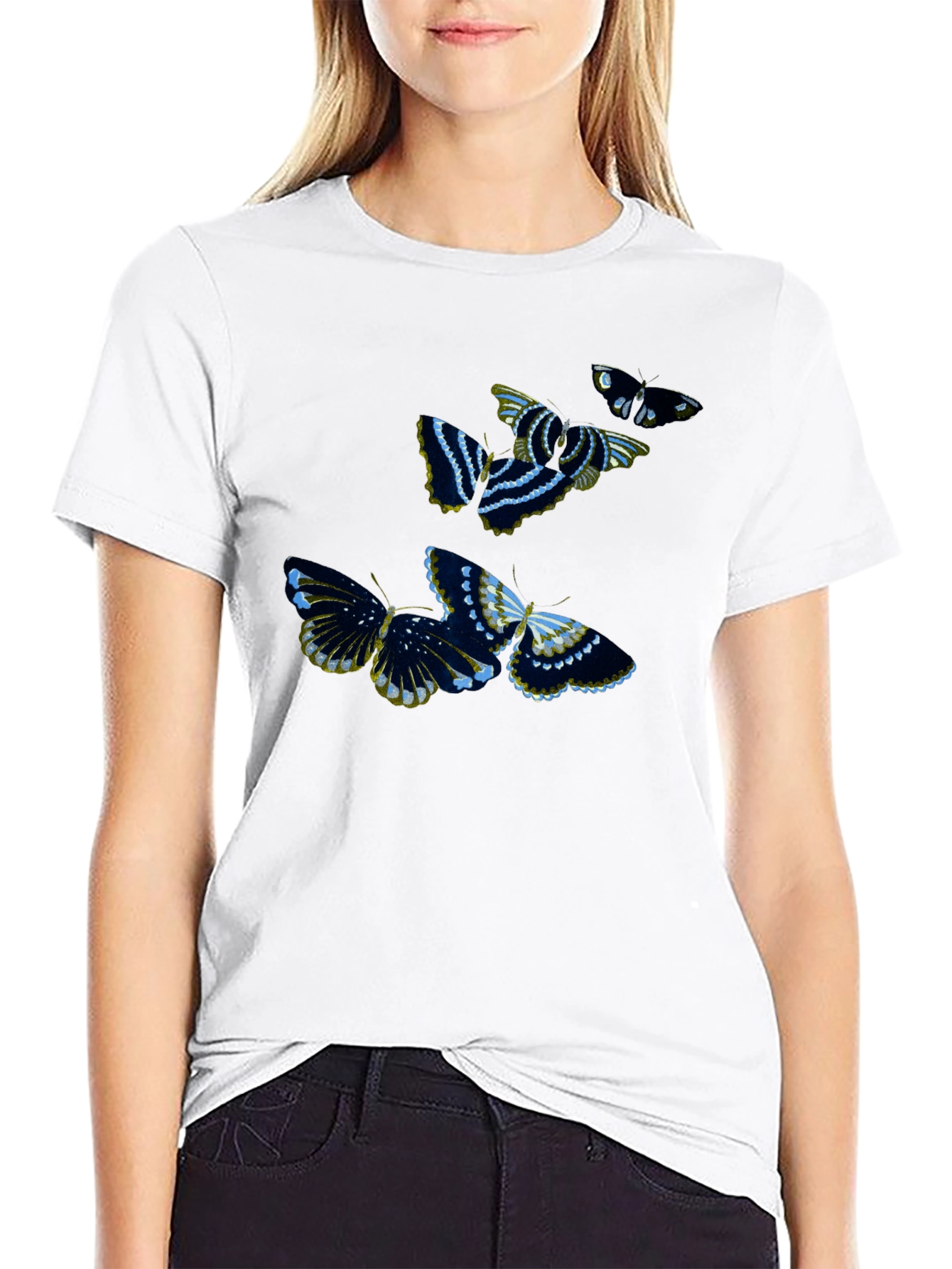 Butterfly Graphic Black T-Shirt