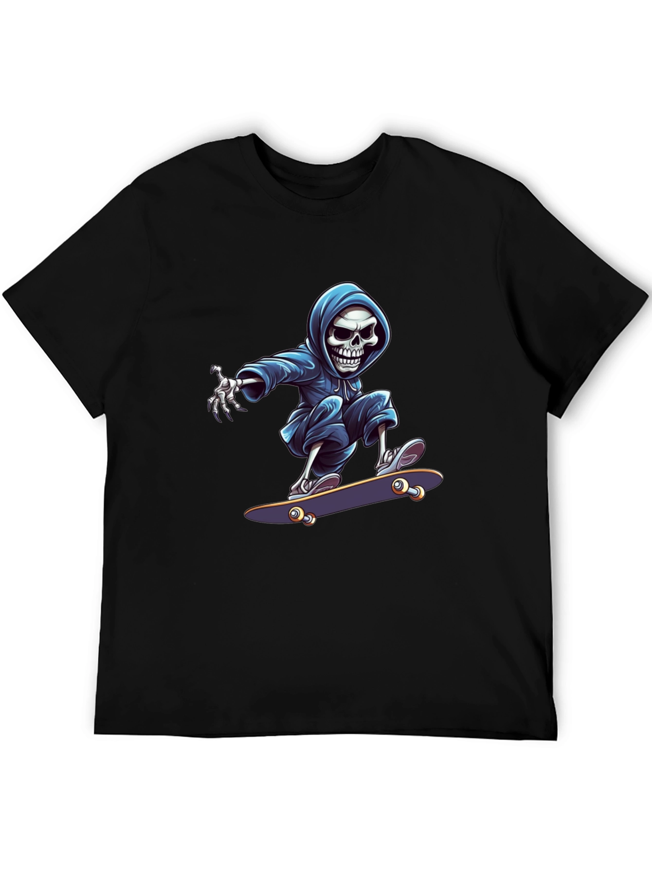 Skateboarding Skeleton T-Shirt - Cool Graphic Tee