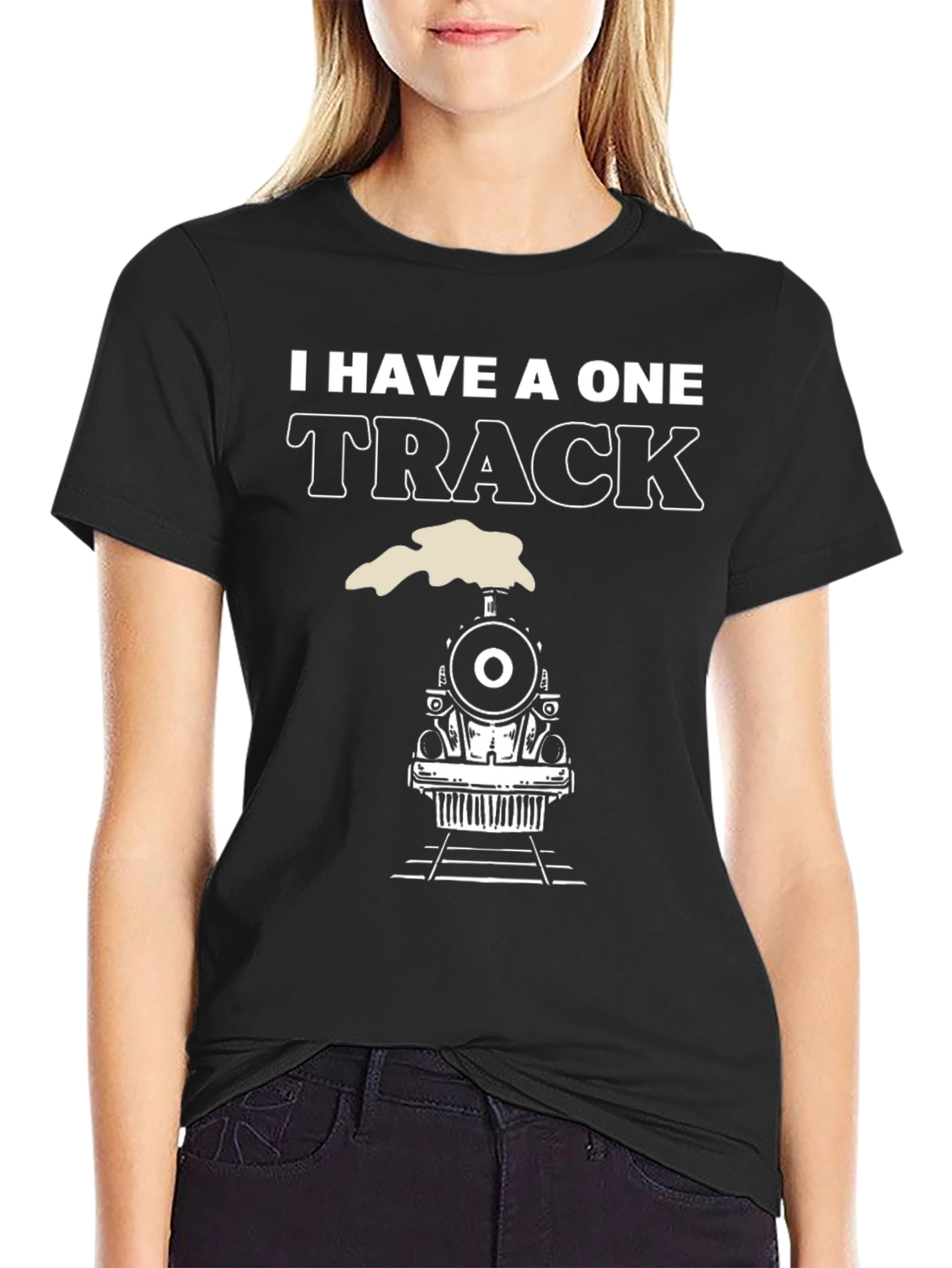 I Have A One Track Mind Train Graphic Tee