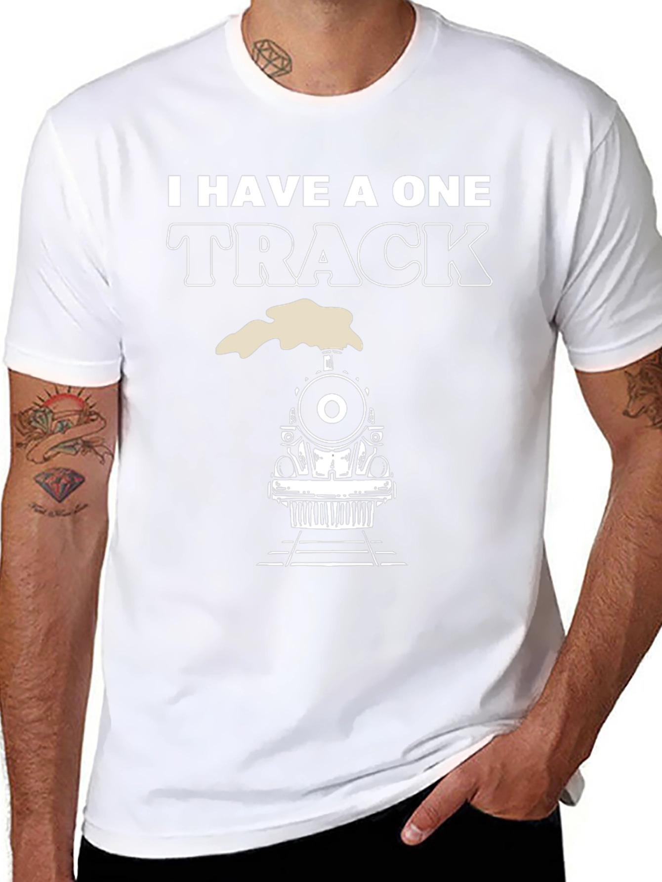 I Have A One Track Mind Train Graphic Tee
