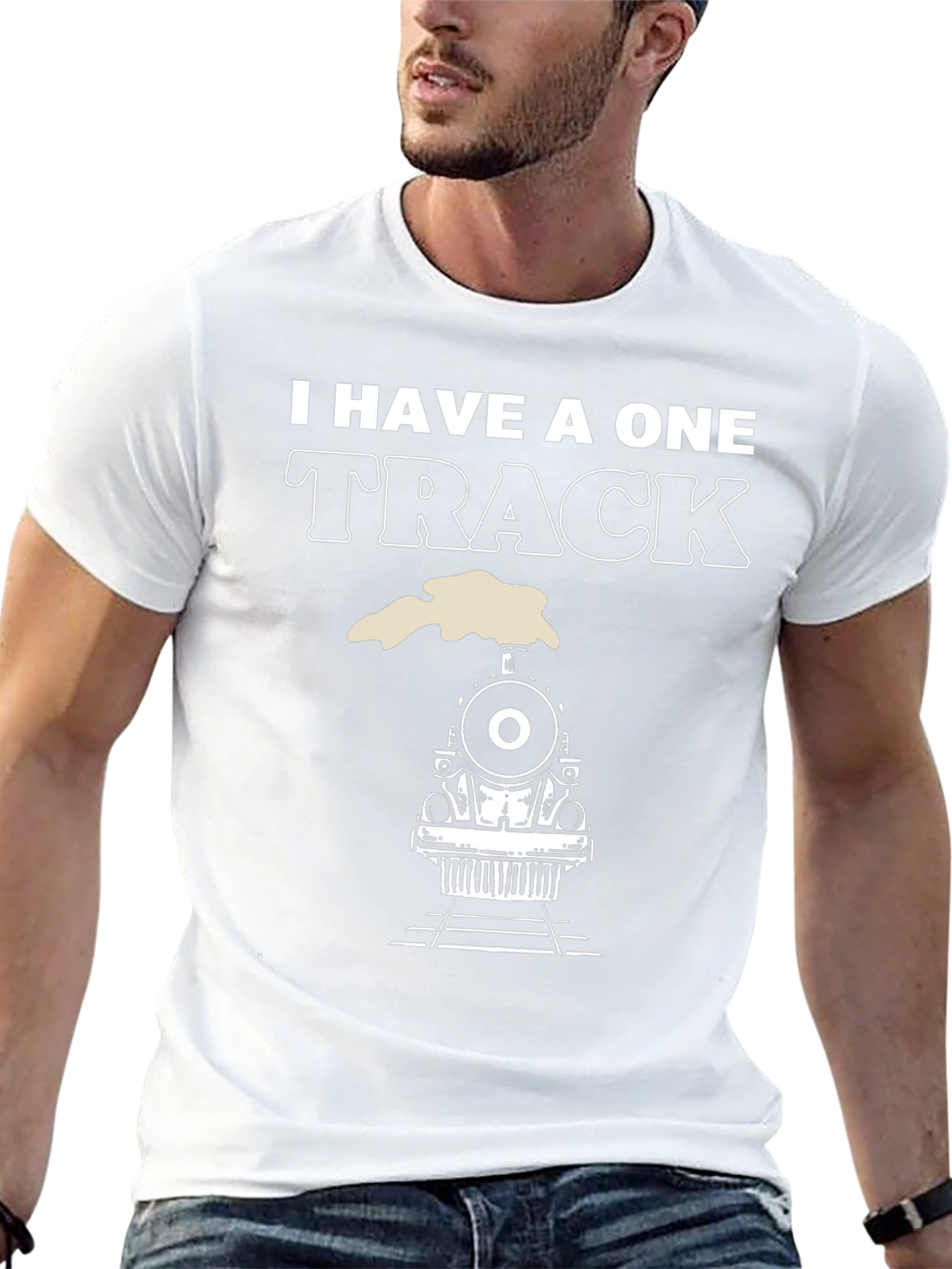 I Have A One Track Mind Train Graphic Tee