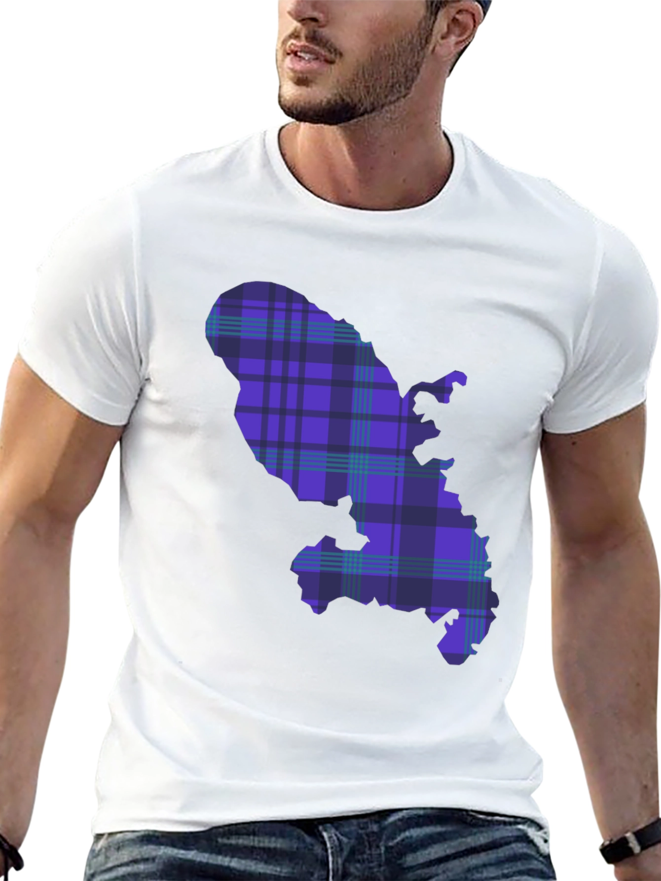 Martinique Plaid T-Shirt - Island Pride Tee