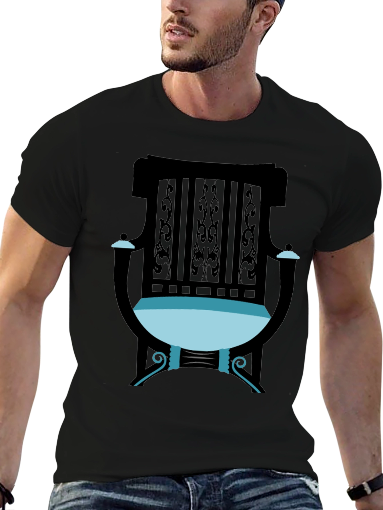 Retro Chair Graphic Tee - Stylish Comfort