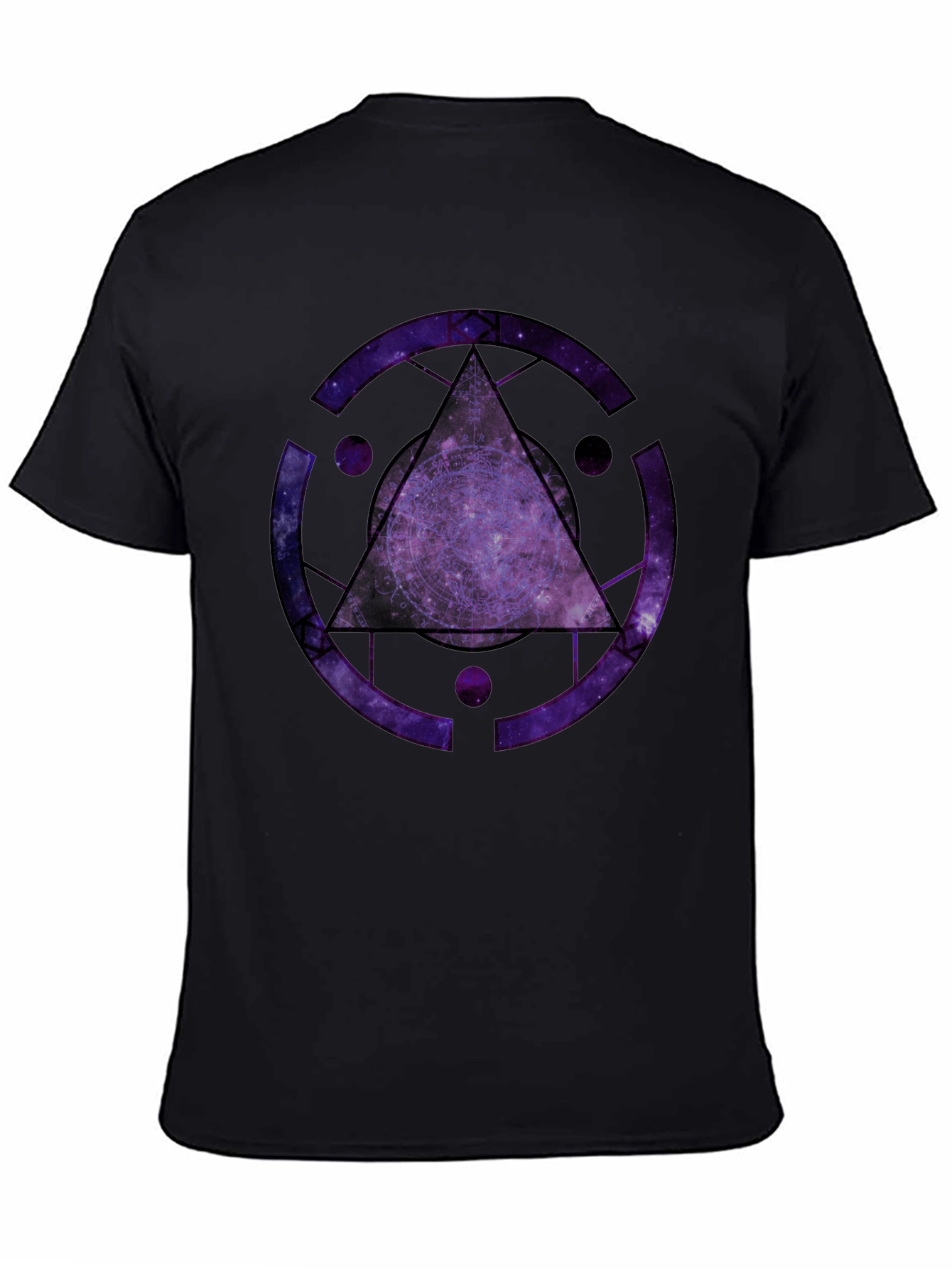 Cosmic Triangle Graphic Black T-Shirt