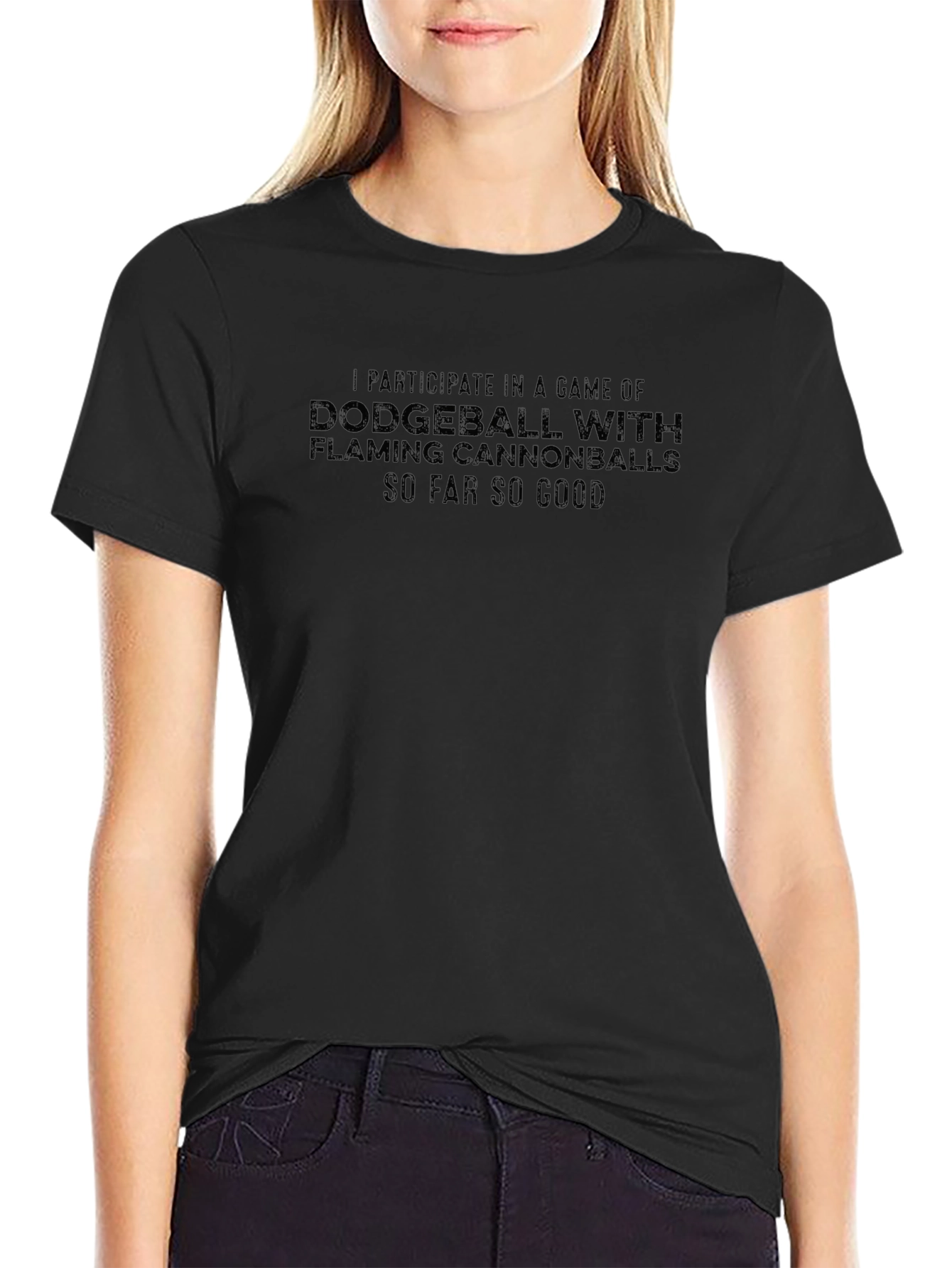 Dodgeball With Flaming Cannonballs Funny T-Shirt