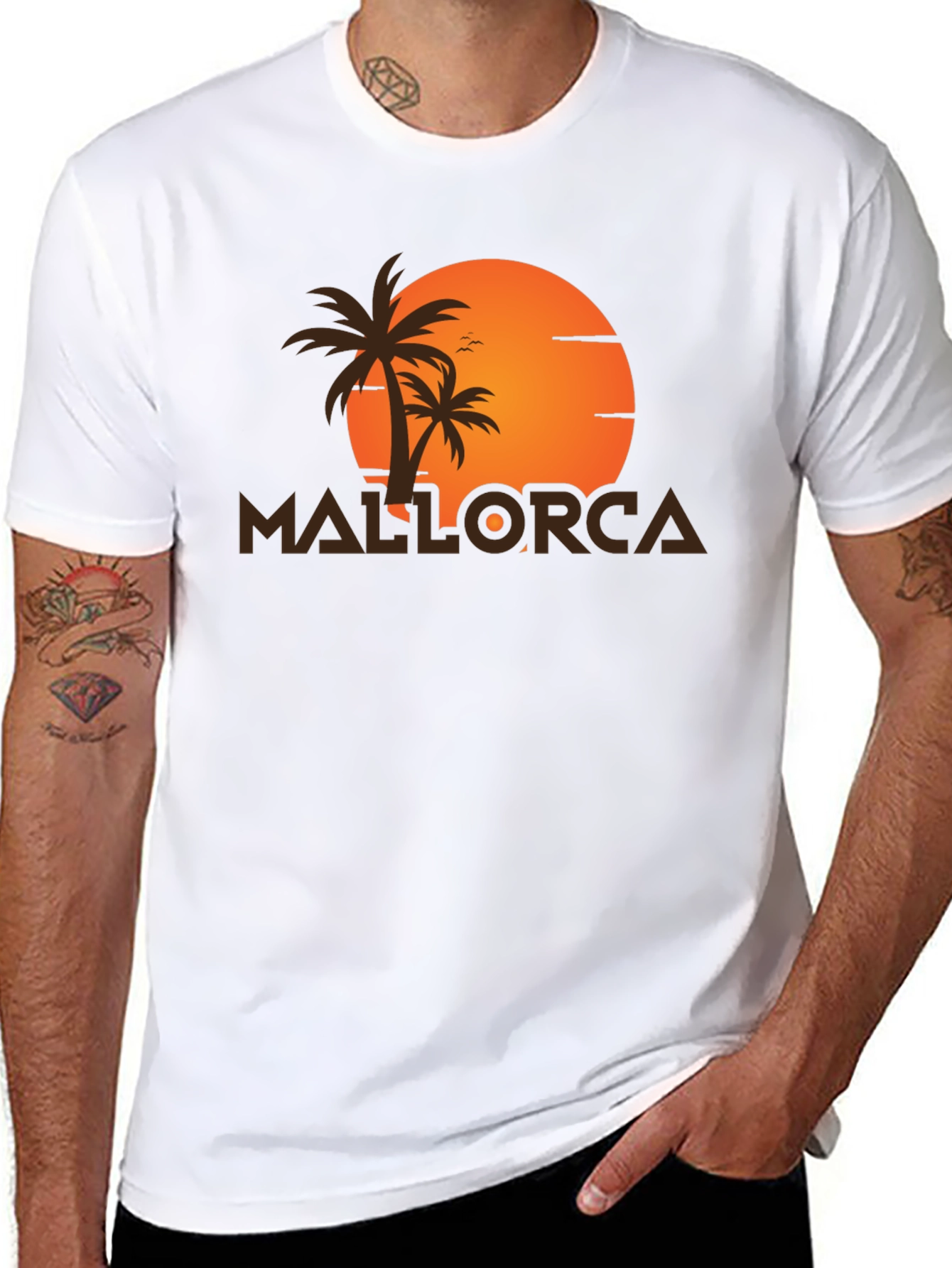 Mallorca Palm Tree Sunset T-Shirt