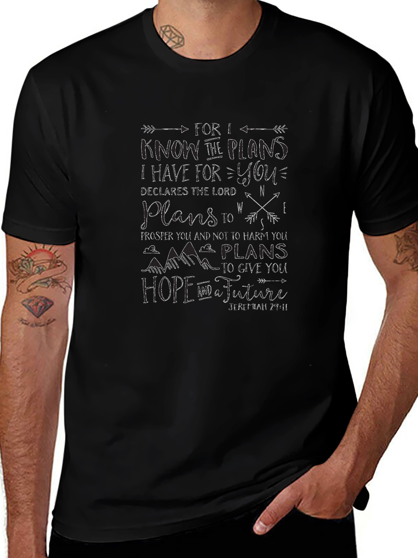 Faith-Based Graphic Tee - Jeremiah 29:11